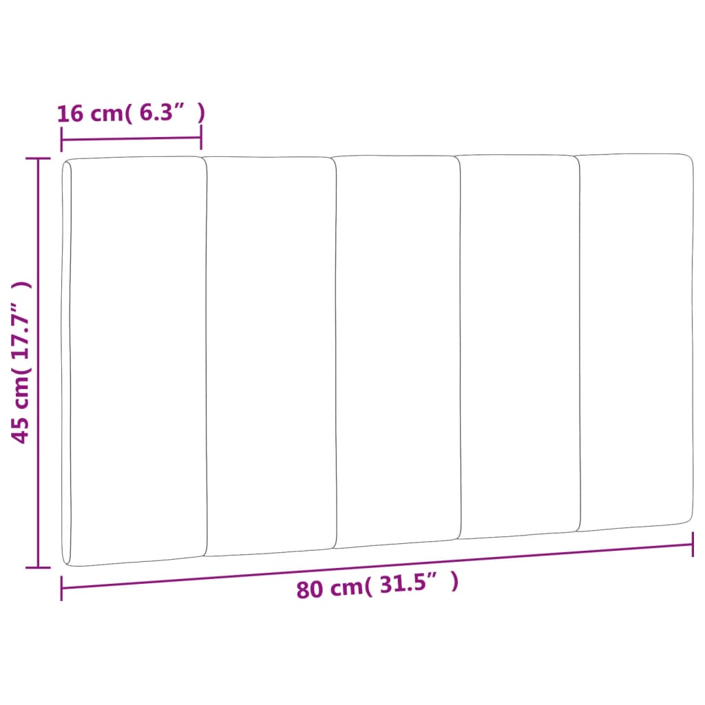 vidaXL Cabecero de cama acolchado terciopelo verde oscuro 80 cm