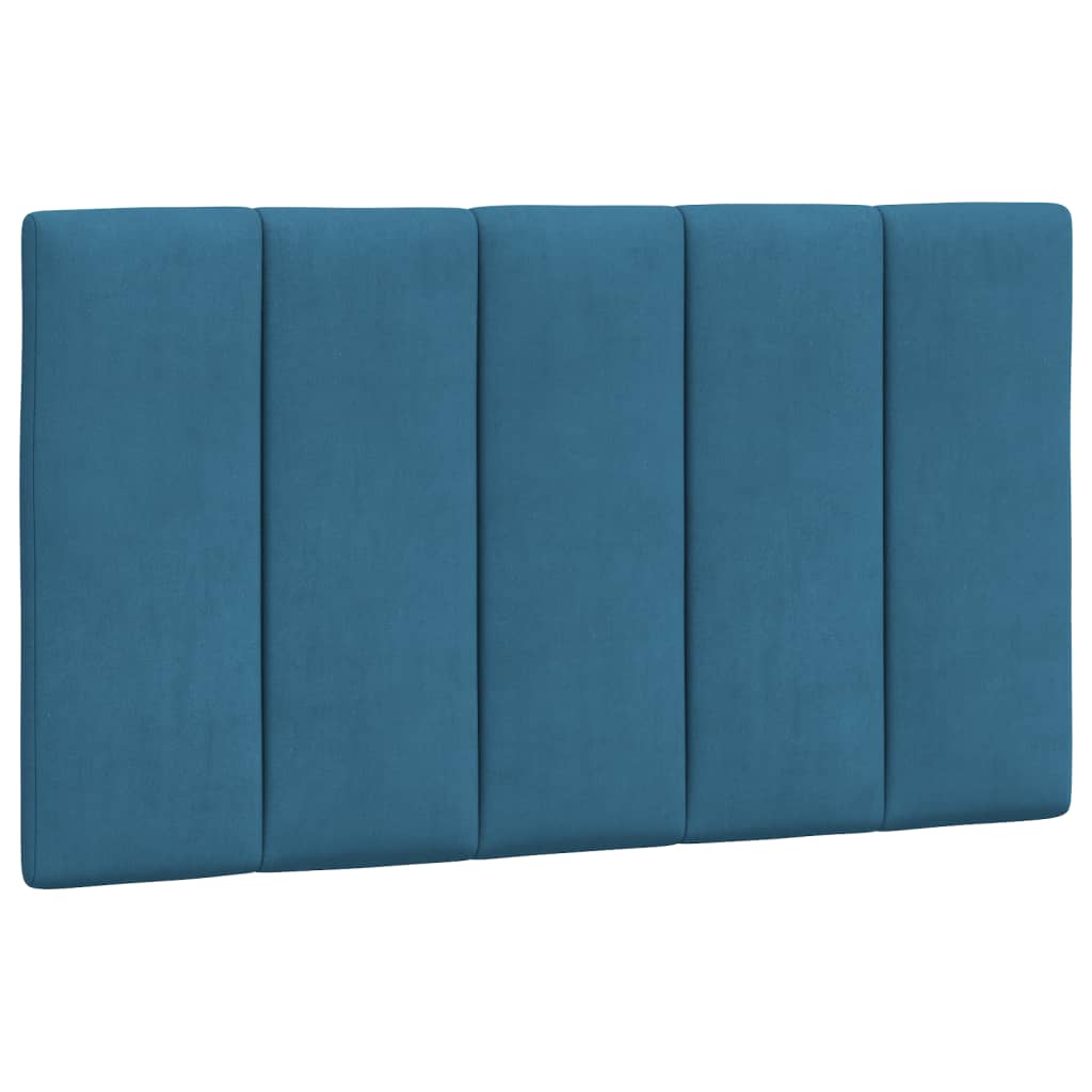 vidaXL Cabecero de cama acolchado terciopelo azul 80 cm