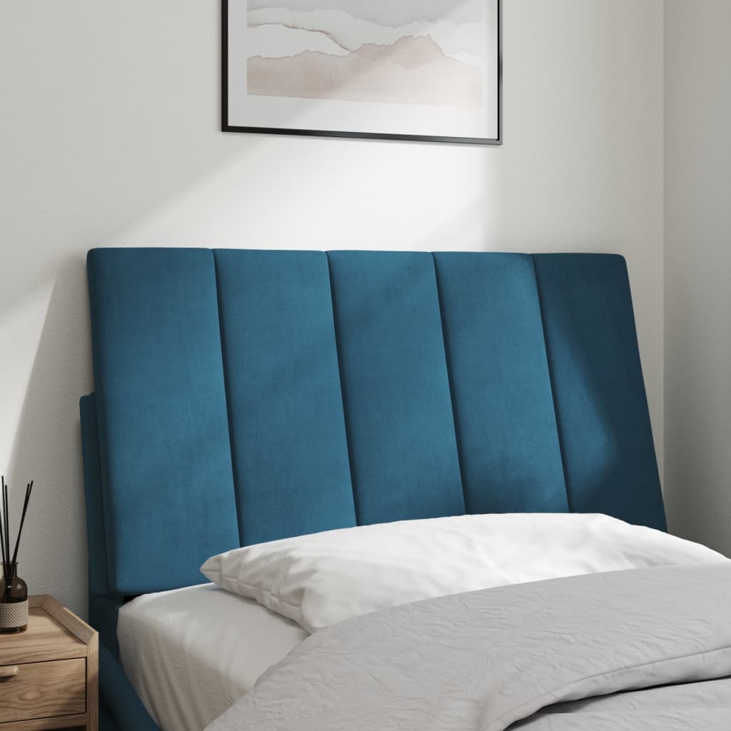 vidaXL Cabecero de cama acolchado terciopelo azul 80 cm