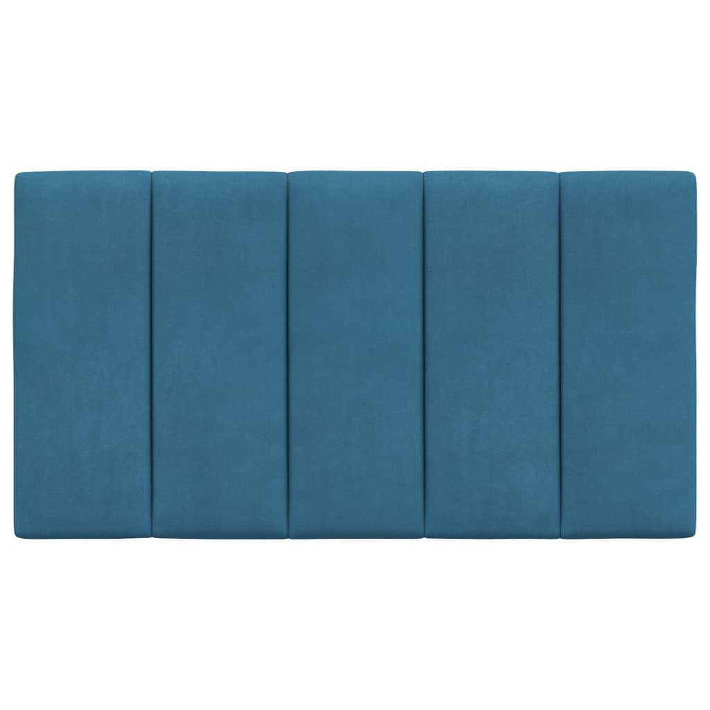 vidaXL Cabecero de cama acolchado terciopelo azul 80 cm