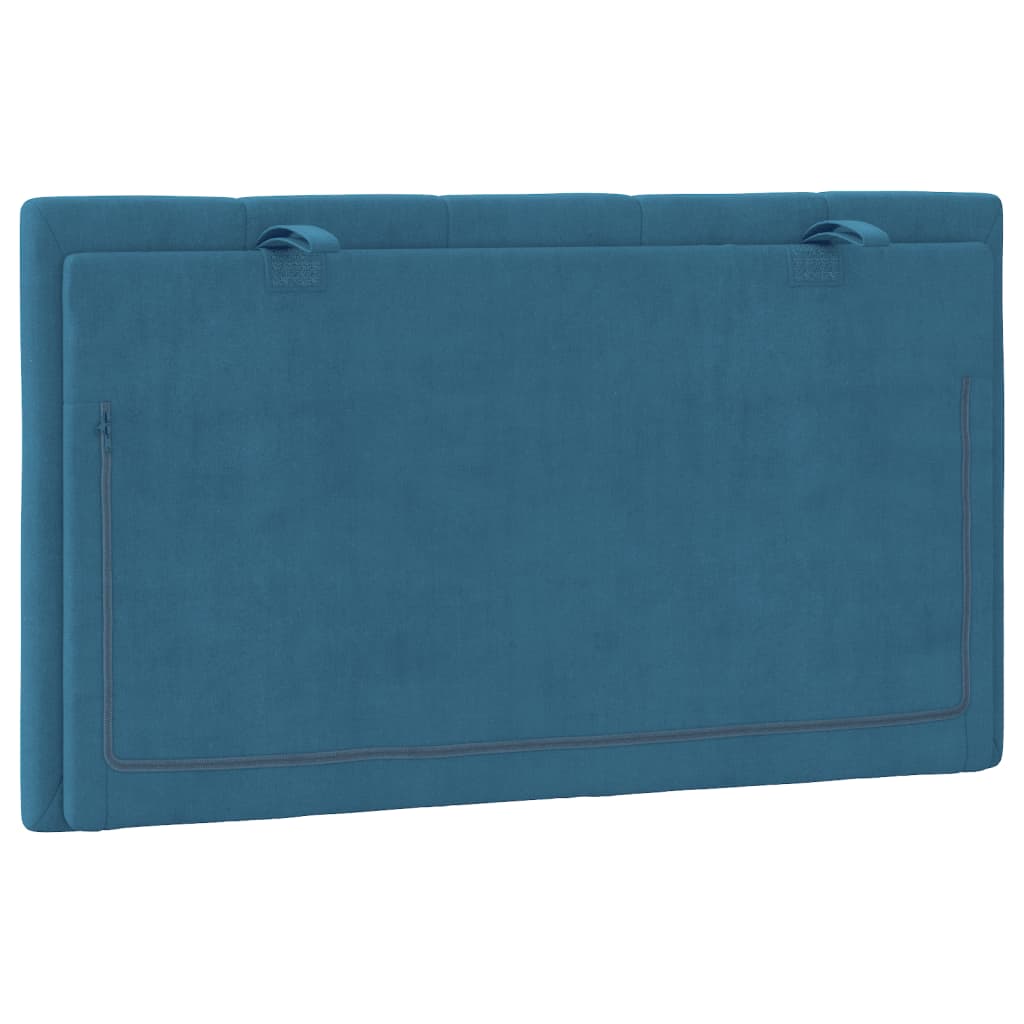 vidaXL Cabecero de cama acolchado terciopelo azul 80 cm