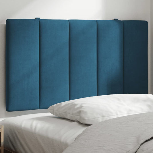 vidaXL Cabecero de cama acolchado terciopelo azul 80 cm