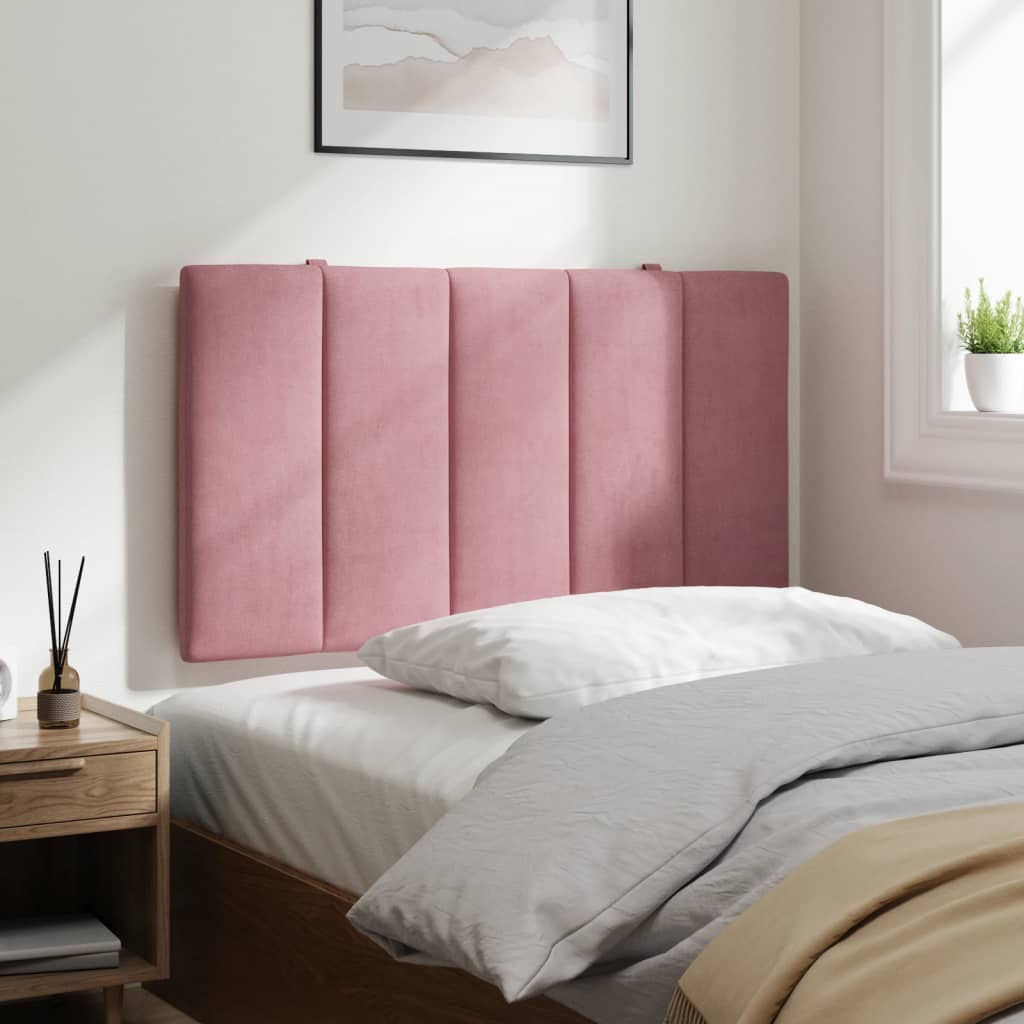 vidaXL Cabecero de cama acolchado terciopelo rosa 80 cm