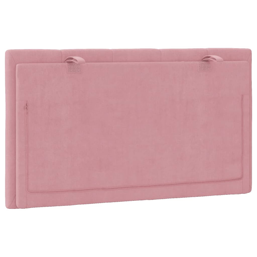 vidaXL Cabecero de cama acolchado terciopelo rosa 80 cm