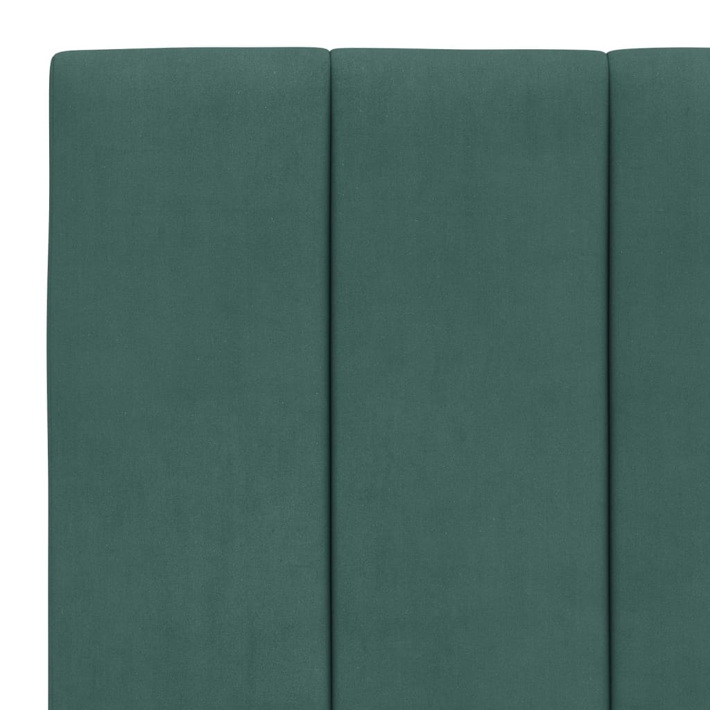 vidaXL Cabecero de cama acolchado terciopelo verde oscuro 90 cm