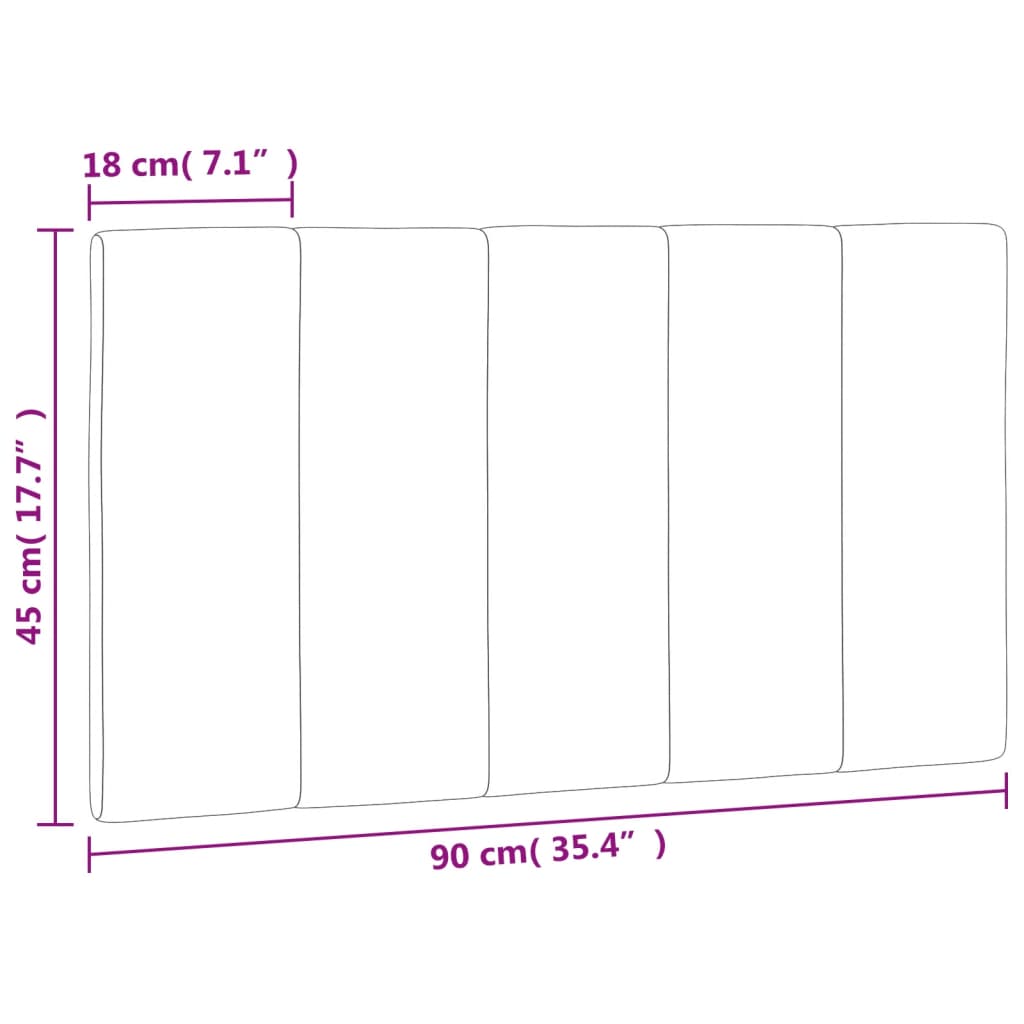 vidaXL Cabecero de cama acolchado terciopelo verde oscuro 90 cm