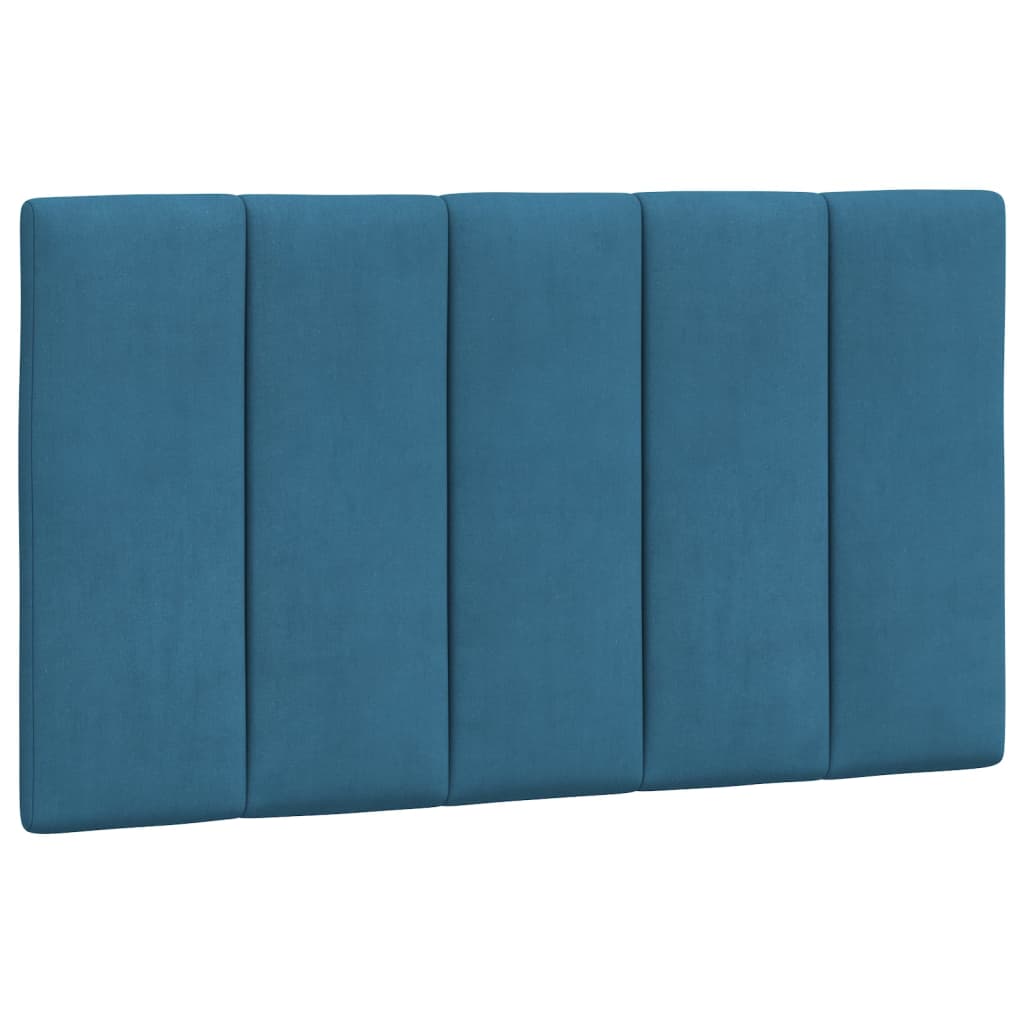 vidaXL Cabecero de cama acolchado terciopelo azul 90 cm