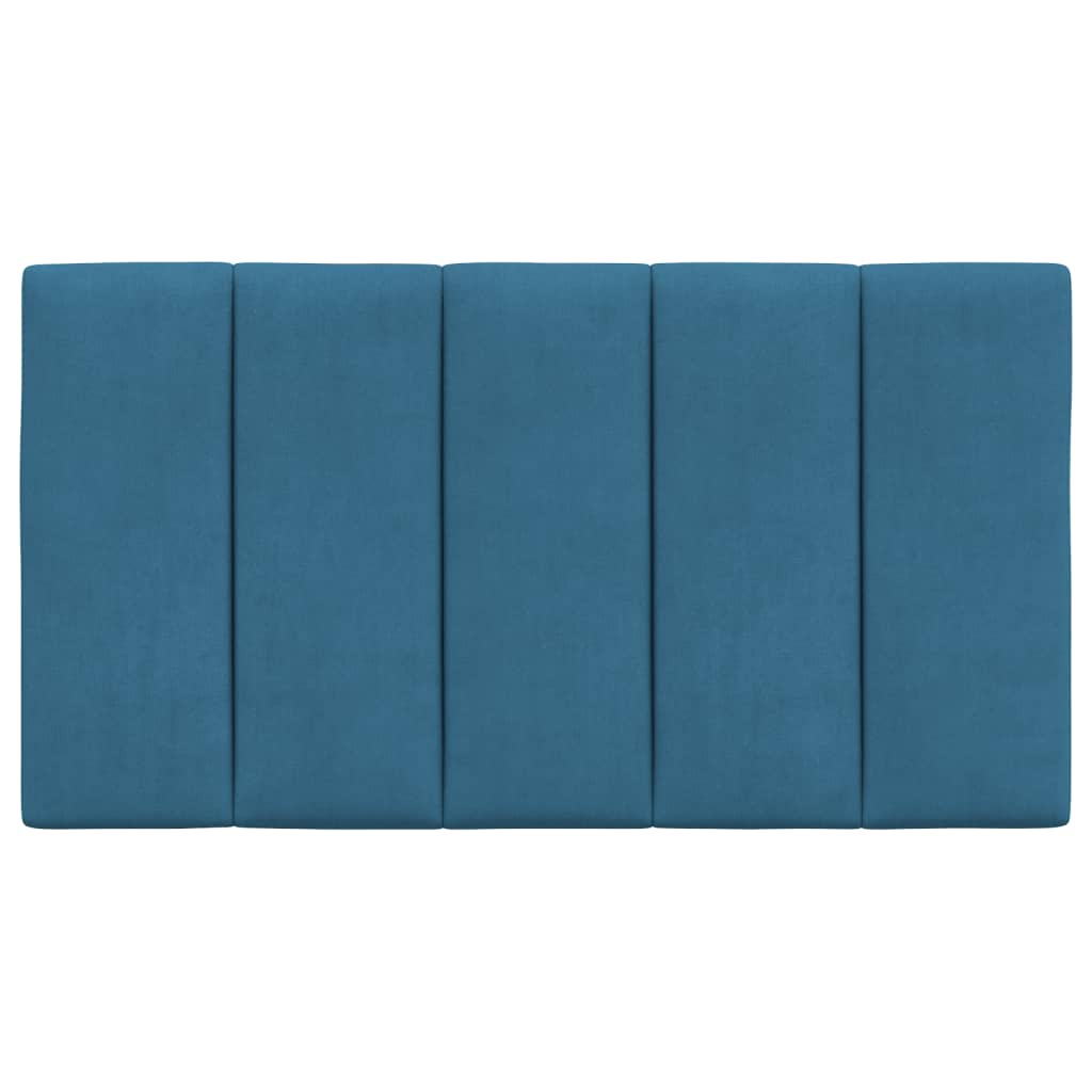 vidaXL Cabecero de cama acolchado terciopelo azul 90 cm