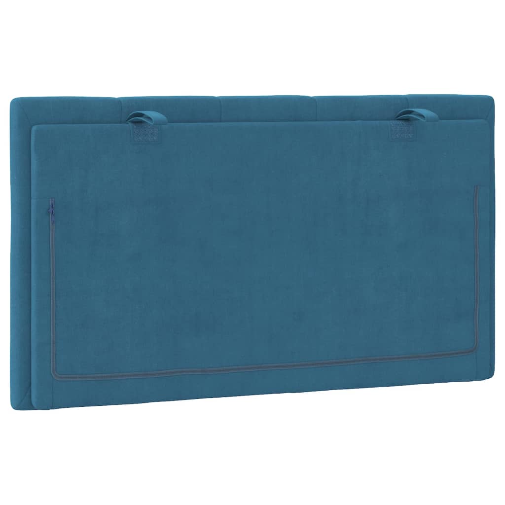 vidaXL Cabecero de cama acolchado terciopelo azul 90 cm