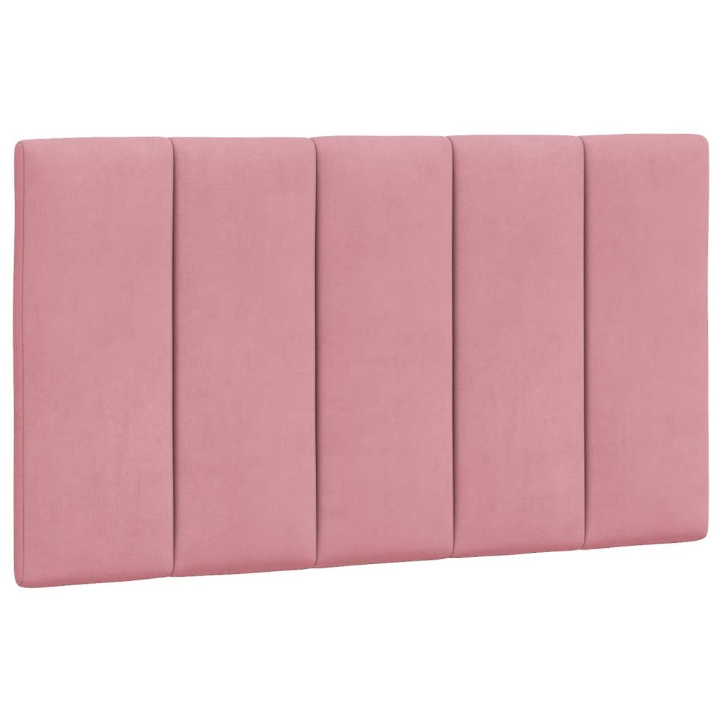 vidaXL Cabecero de cama acolchado terciopelo rosa 90 cm