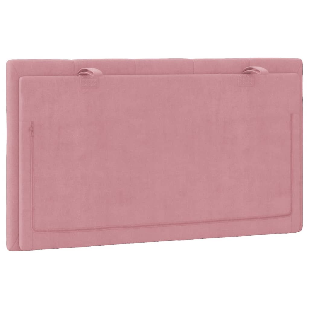 vidaXL Cabecero de cama acolchado terciopelo rosa 90 cm