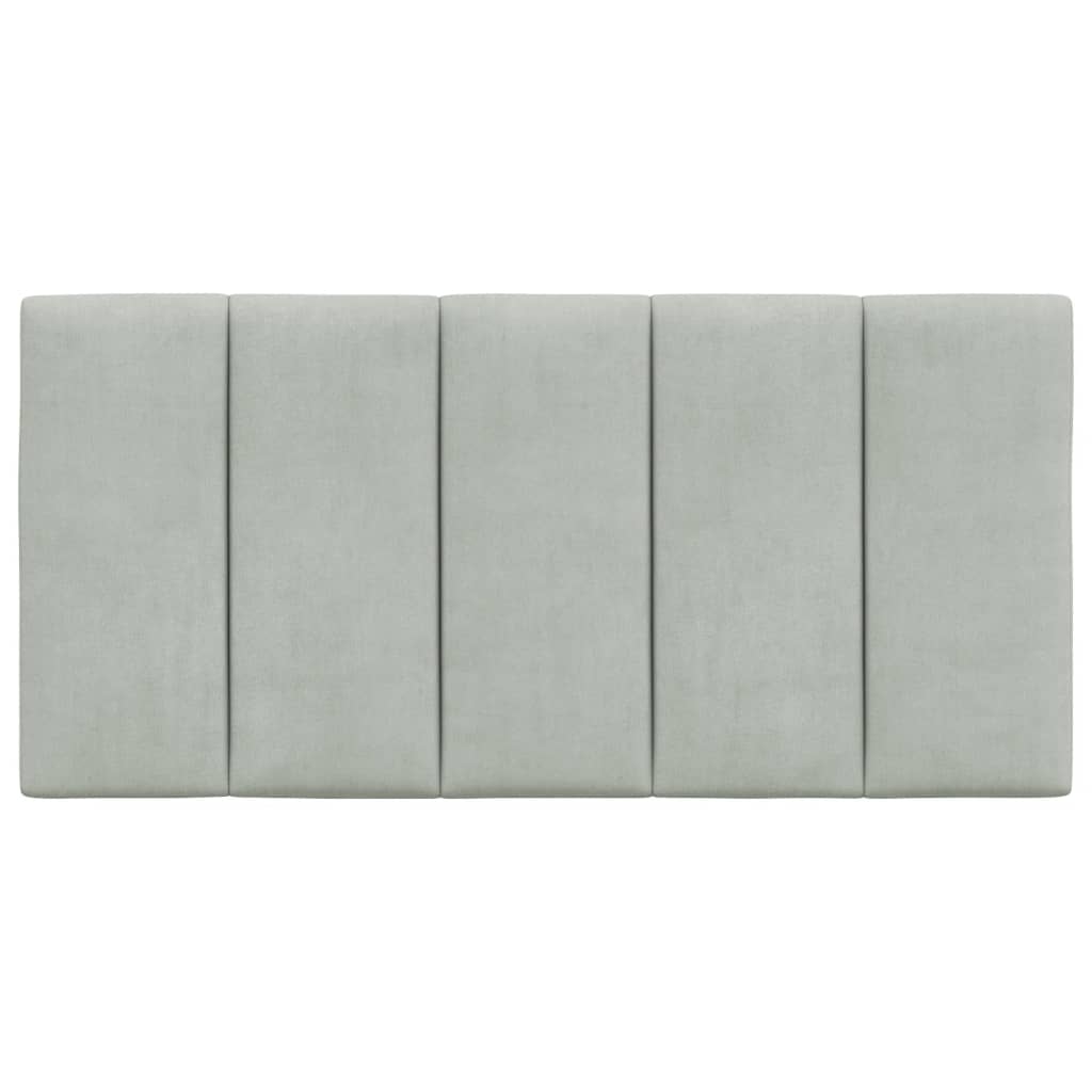 vidaXL Cabecero de cama acolchado terciopelo gris claro 100 cm