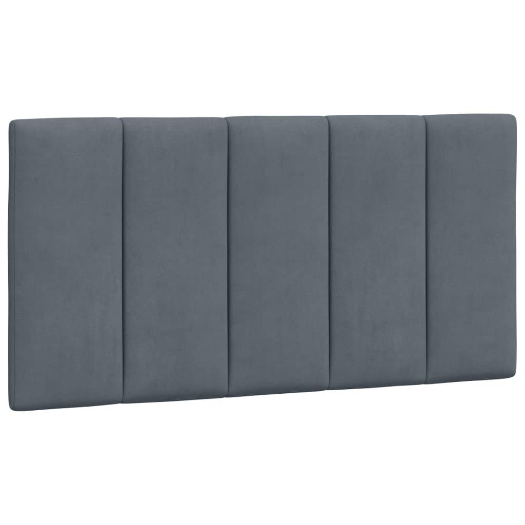 vidaXL Cabecero de cama acolchado terciopelo gris oscuro 100 cm