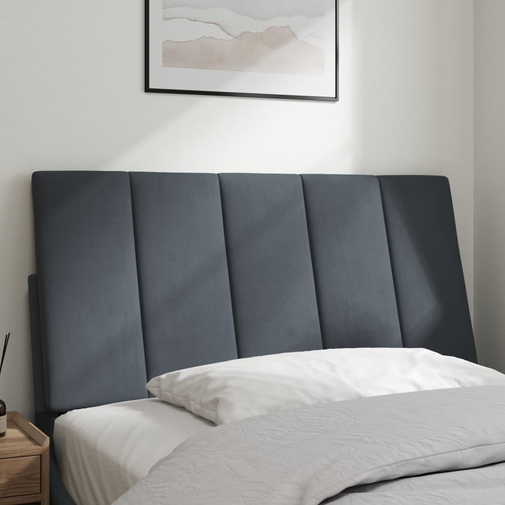 vidaXL Cabecero de cama acolchado terciopelo gris oscuro 100 cm