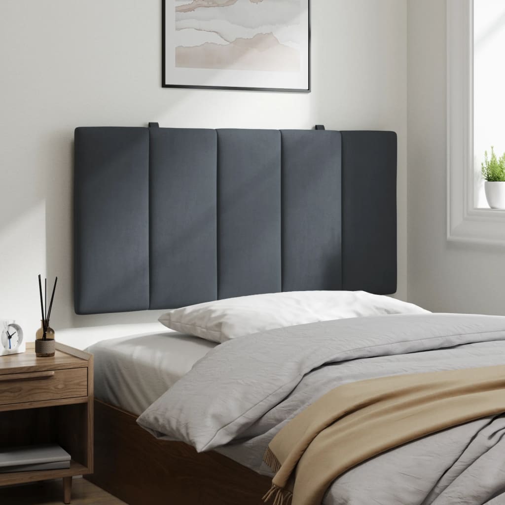 vidaXL Cabecero de cama acolchado terciopelo gris oscuro 100 cm