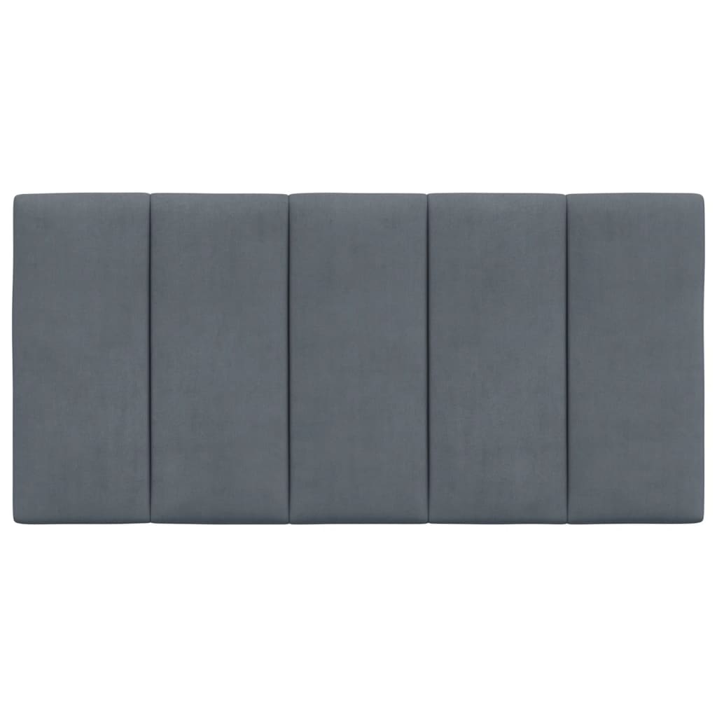 vidaXL Cabecero de cama acolchado terciopelo gris oscuro 100 cm