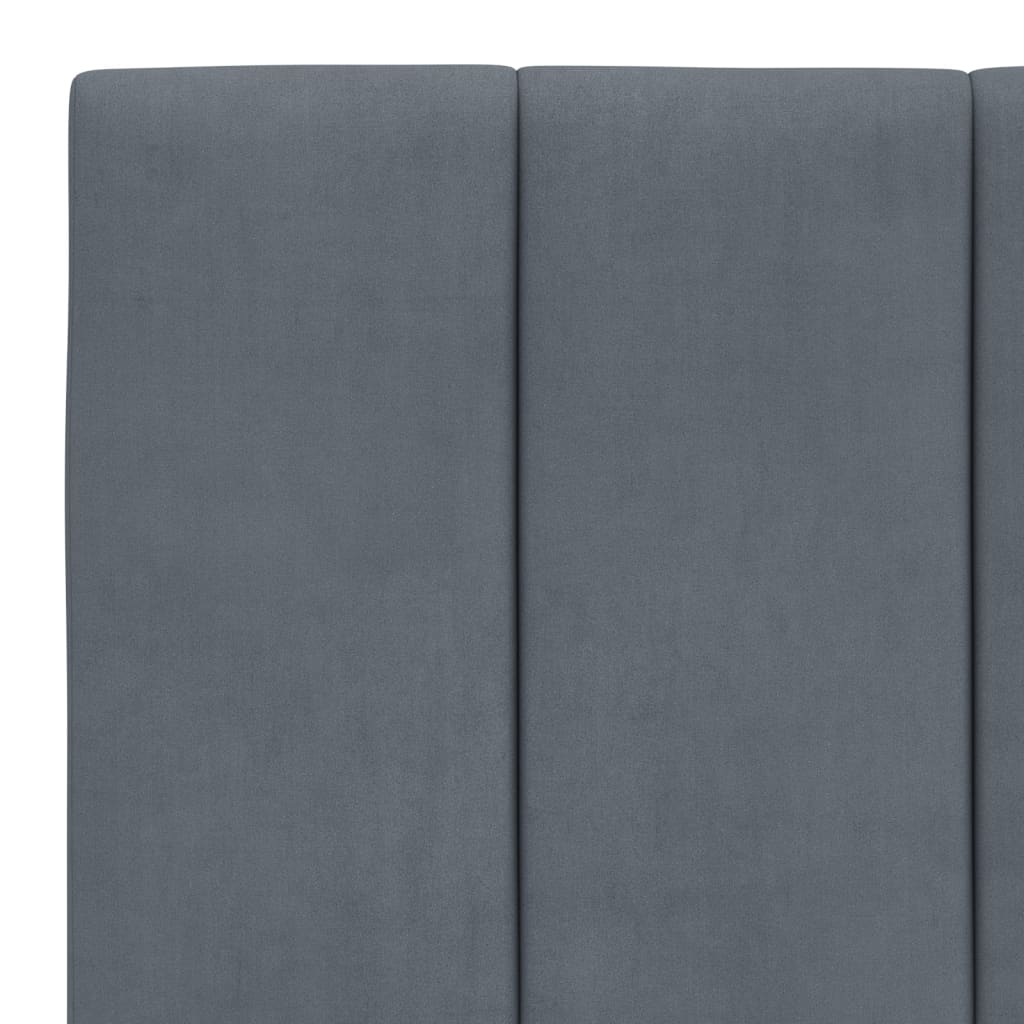 vidaXL Cabecero de cama acolchado terciopelo gris oscuro 100 cm