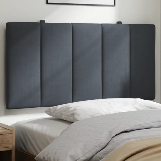 vidaXL Cabecero de cama acolchado terciopelo gris oscuro 100 cm