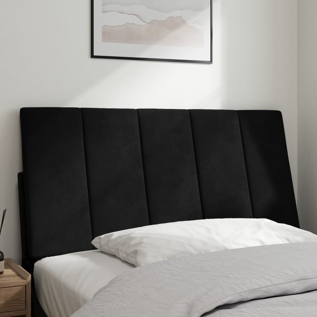 vidaXL Cabecero de cama acolchado terciopelo negro 100 cm