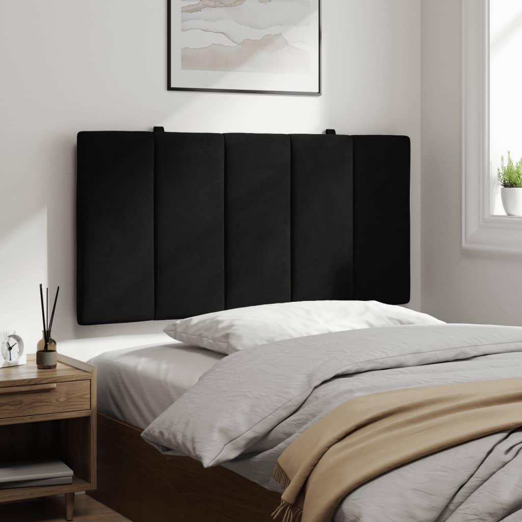 vidaXL Cabecero de cama acolchado terciopelo negro 100 cm