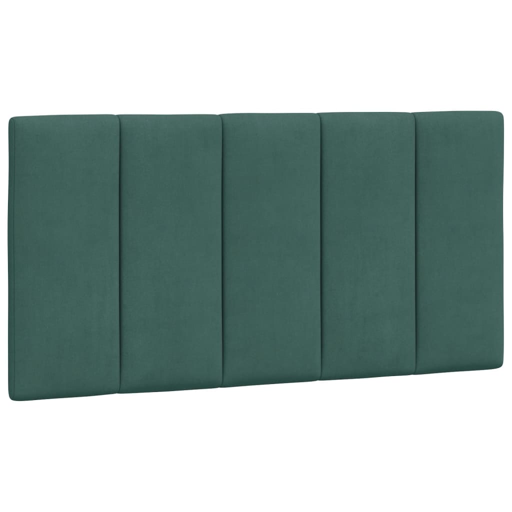 vidaXL Cabecero de cama acolchado terciopelo verde oscuro 100 cm