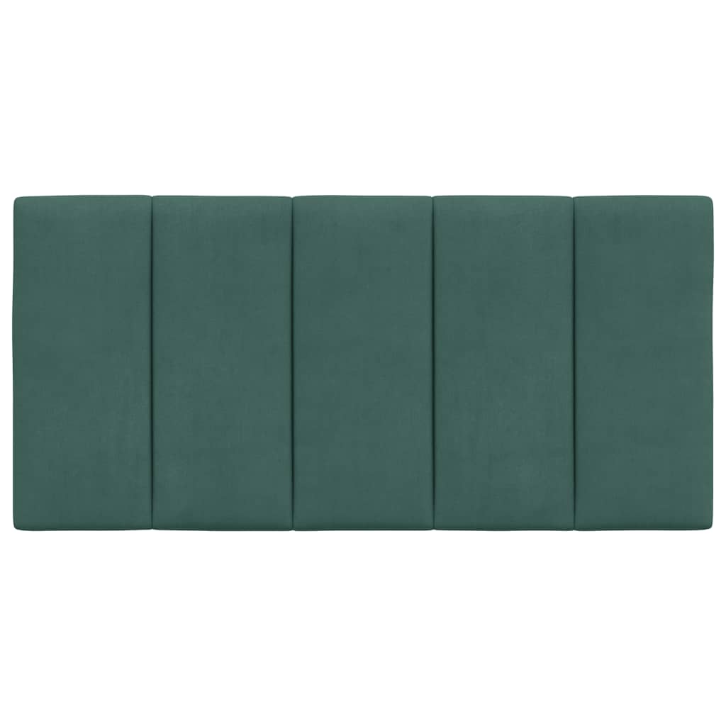 vidaXL Cabecero de cama acolchado terciopelo verde oscuro 100 cm