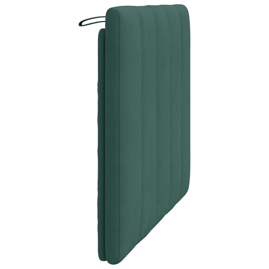 vidaXL Cabecero de cama acolchado terciopelo verde oscuro 100 cm