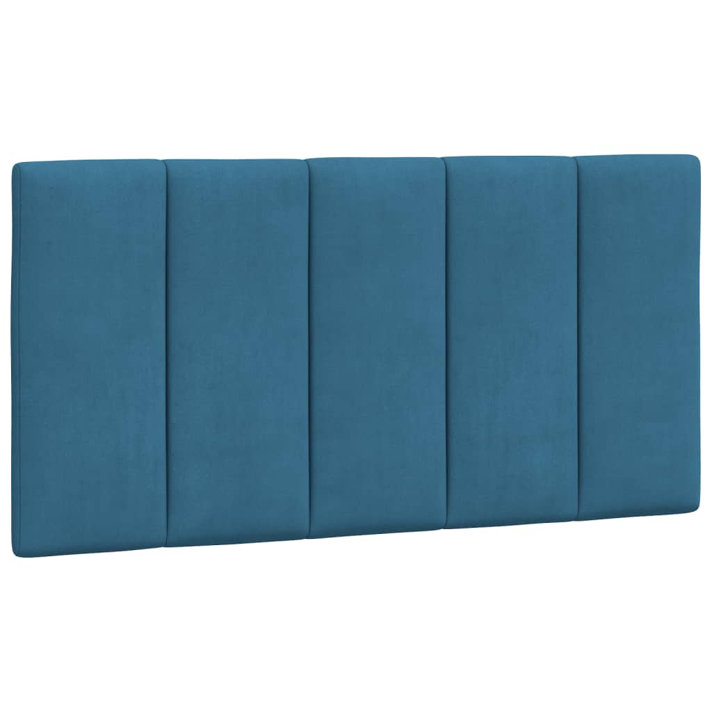 vidaXL Cabecero de cama acolchado terciopelo azul 100 cm