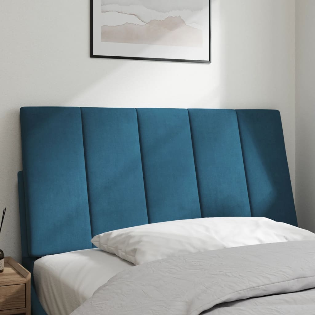 vidaXL Cabecero de cama acolchado terciopelo azul 100 cm