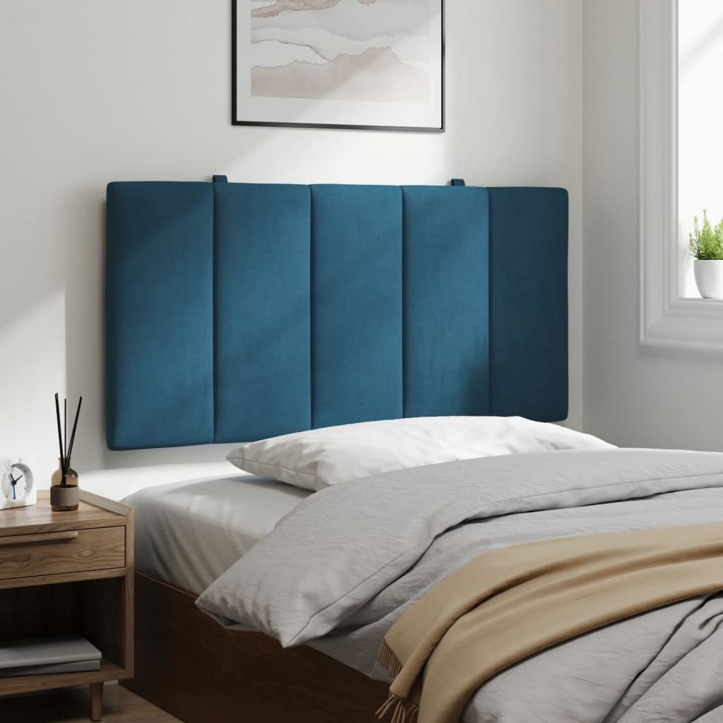 vidaXL Cabecero de cama acolchado terciopelo azul 100 cm