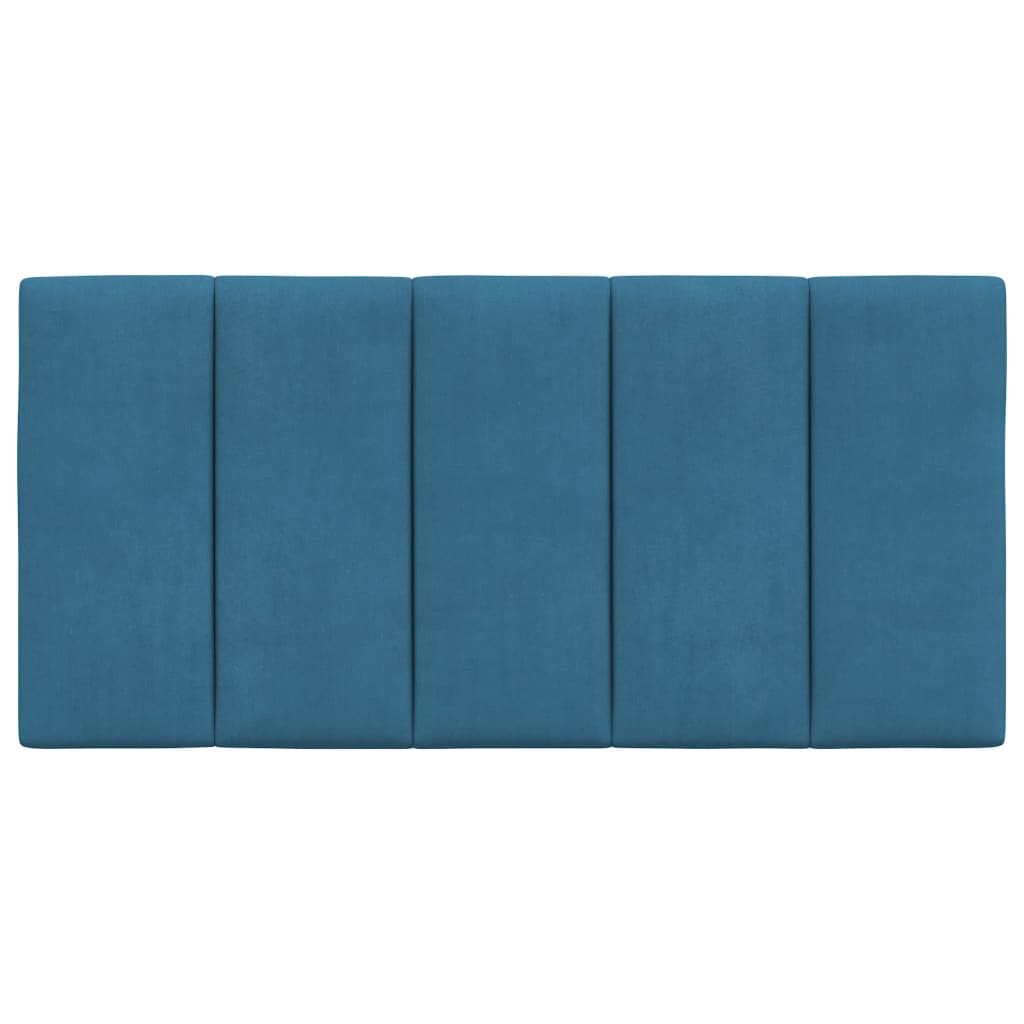 vidaXL Cabecero de cama acolchado terciopelo azul 100 cm