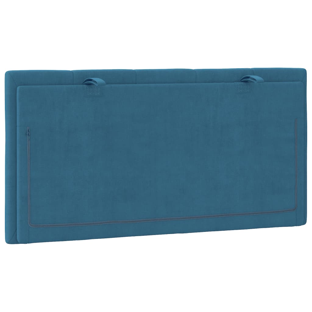 vidaXL Cabecero de cama acolchado terciopelo azul 100 cm