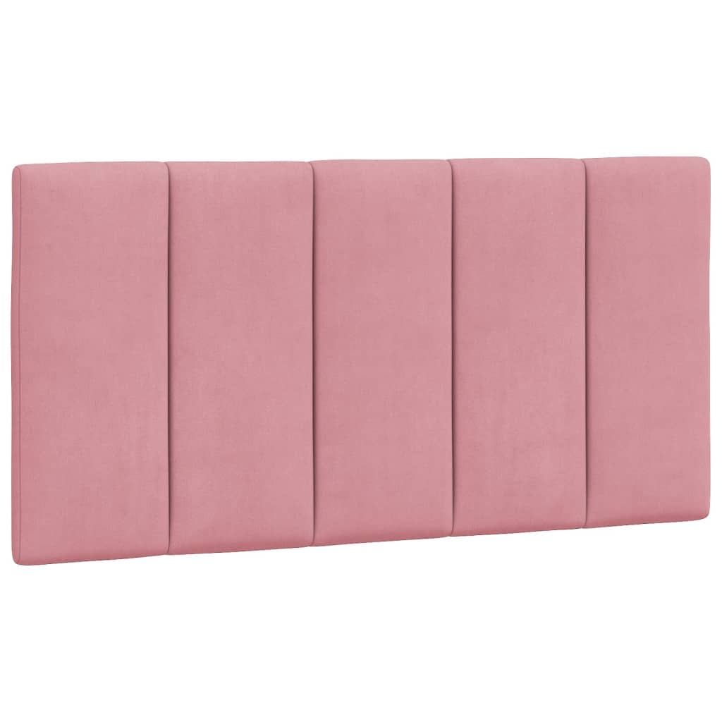 vidaXL Cabecero de cama acolchado terciopelo rosa 100 cm