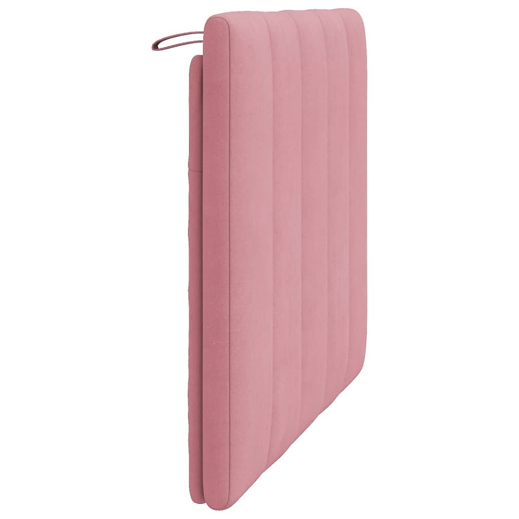 vidaXL Cabecero de cama acolchado terciopelo rosa 100 cm