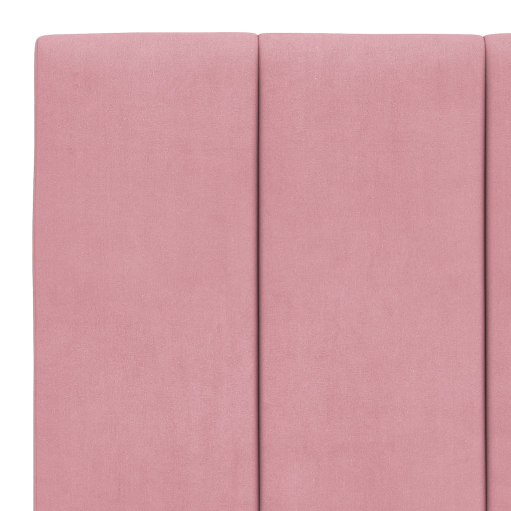 vidaXL Cabecero de cama acolchado terciopelo rosa 100 cm