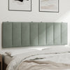 vidaXL Cabecero de cama acolchado terciopelo gris claro 120 cm