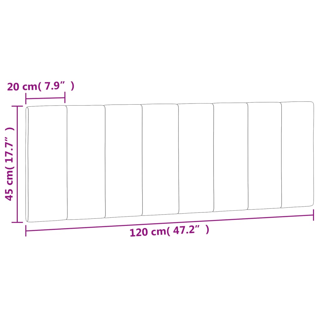 vidaXL Cabecero de cama acolchado terciopelo gris oscuro 120 cm