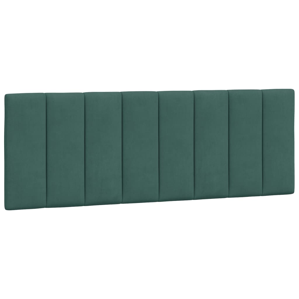 vidaXL Cabecero de cama acolchado terciopelo verde oscuro 120 cm