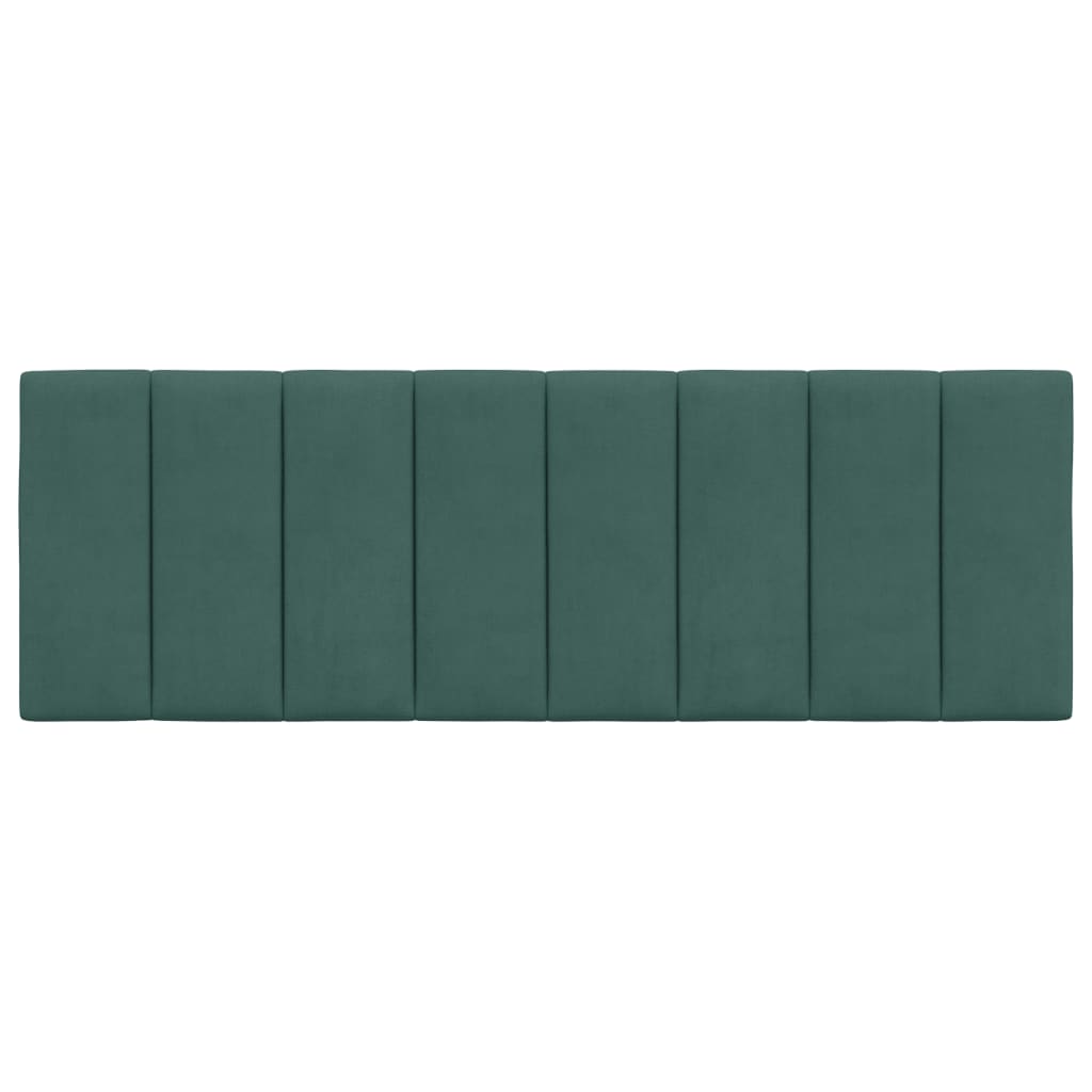 vidaXL Cabecero de cama acolchado terciopelo verde oscuro 120 cm