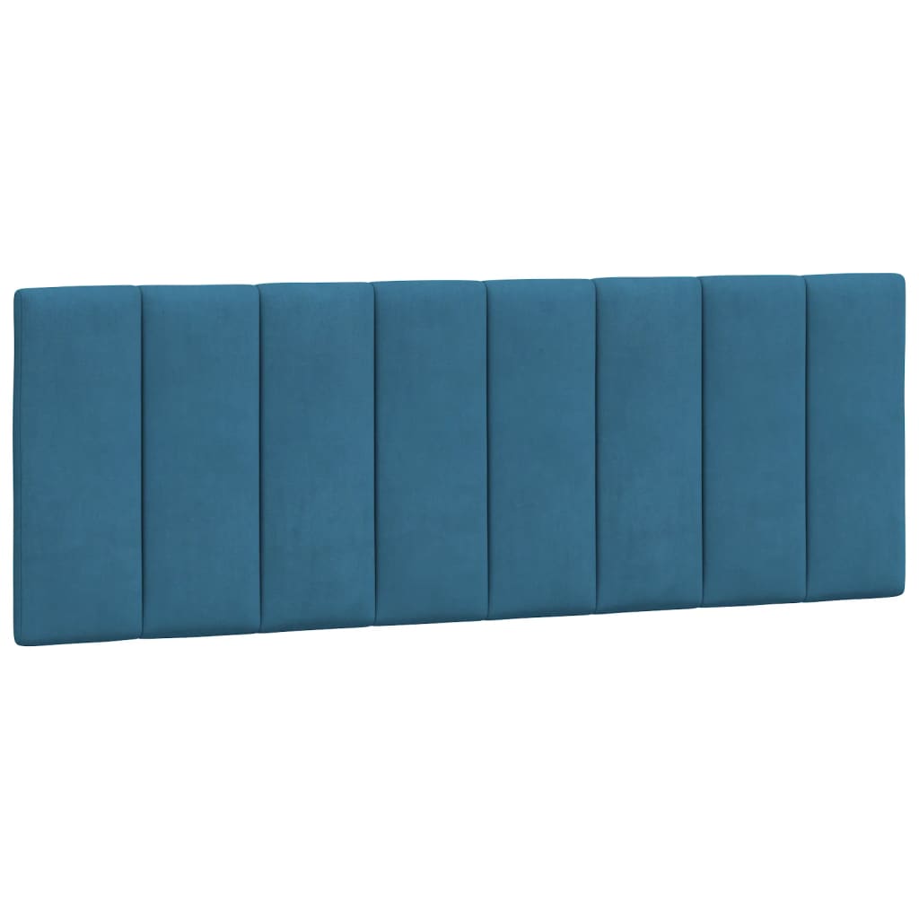 vidaXL Cabecero de cama acolchado terciopelo azul 120 cm