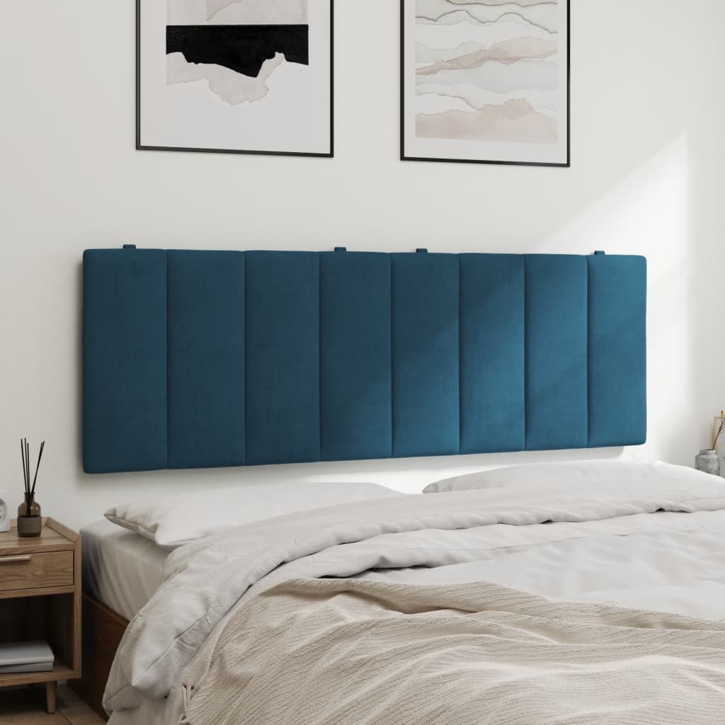 vidaXL Cabecero de cama acolchado terciopelo azul 120 cm