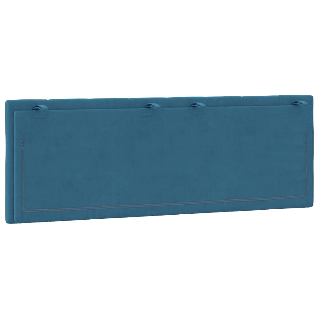 vidaXL Cabecero de cama acolchado terciopelo azul 120 cm