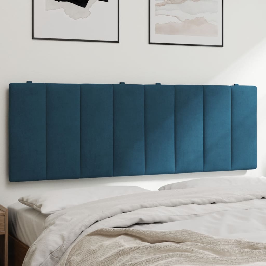 vidaXL Cabecero de cama acolchado terciopelo azul 120 cm