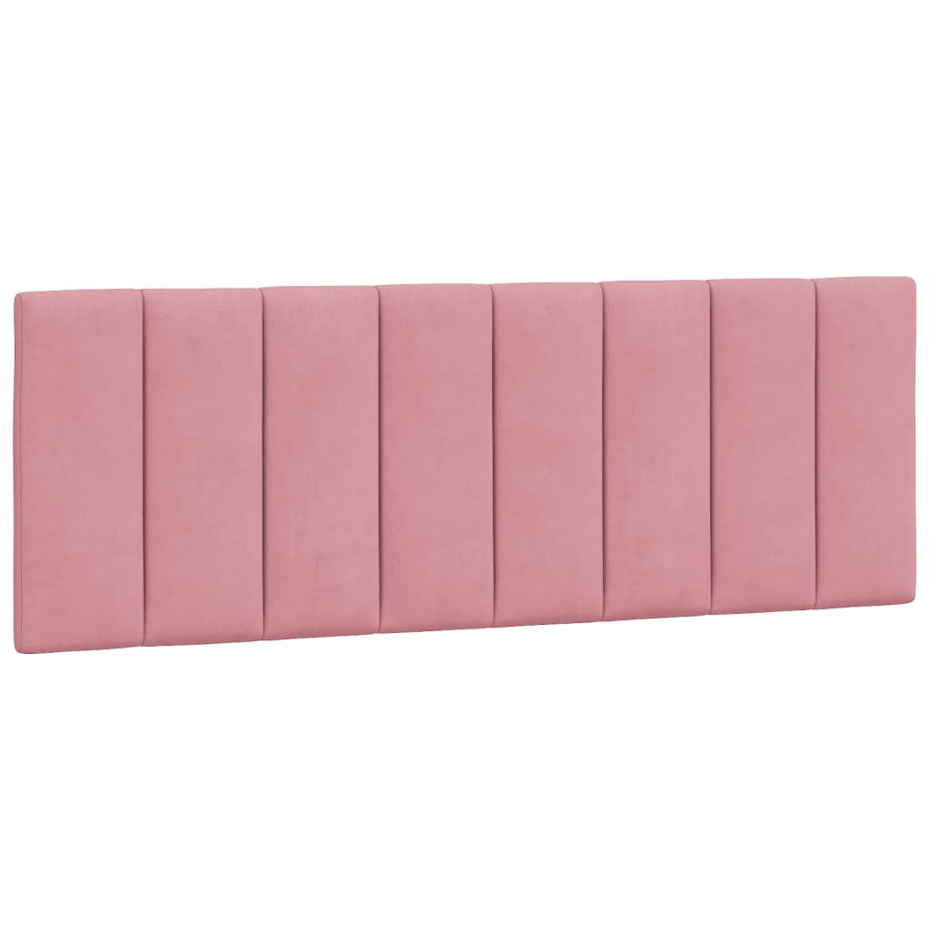 vidaXL Cabecero de cama acolchado terciopelo rosa 120 cm