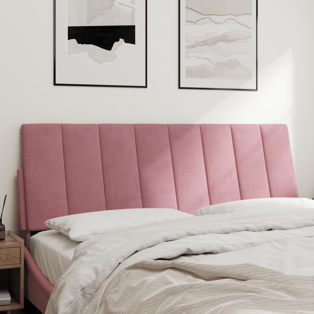 vidaXL Cabecero de cama acolchado terciopelo rosa 120 cm