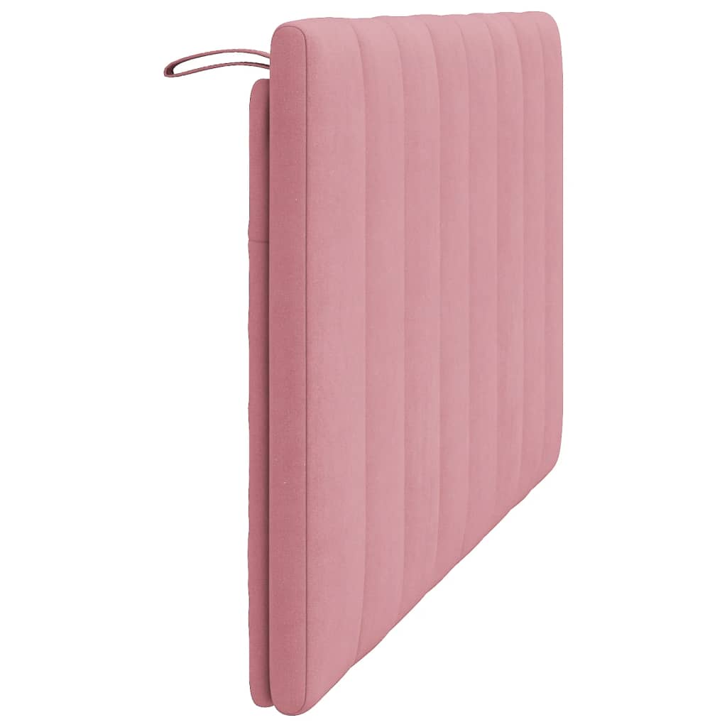 vidaXL Cabecero de cama acolchado terciopelo rosa 120 cm