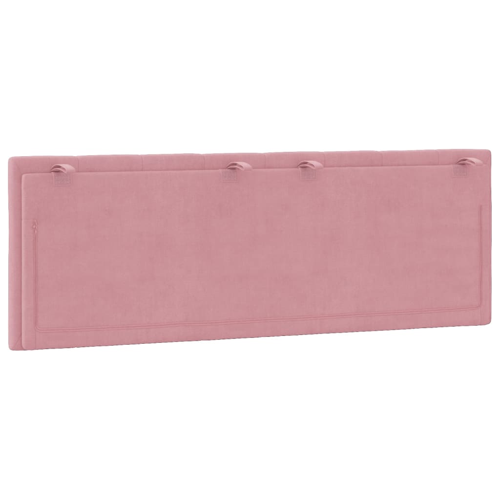 vidaXL Cabecero de cama acolchado terciopelo rosa 120 cm