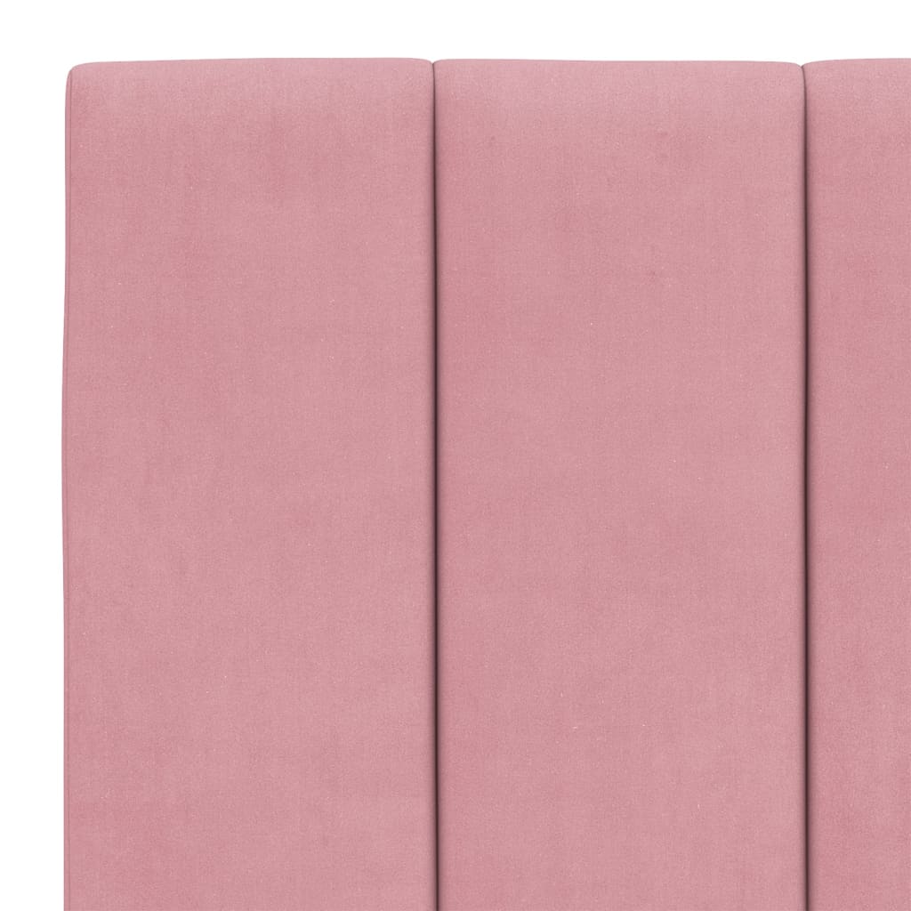 vidaXL Cabecero de cama acolchado terciopelo rosa 120 cm