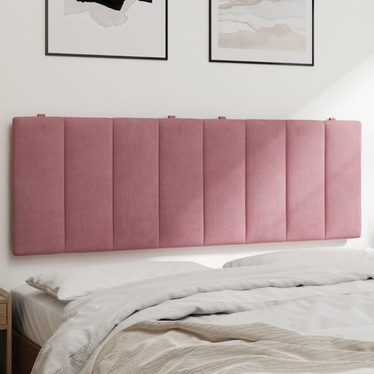 vidaXL Cabecero de cama acolchado terciopelo rosa 120 cm