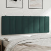 vidaXL Cabecero de cama acolchado terciopelo verde oscuro 140 cm